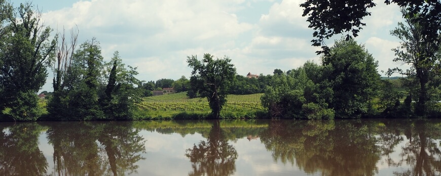 Première terrasse du vignoble de Cahors